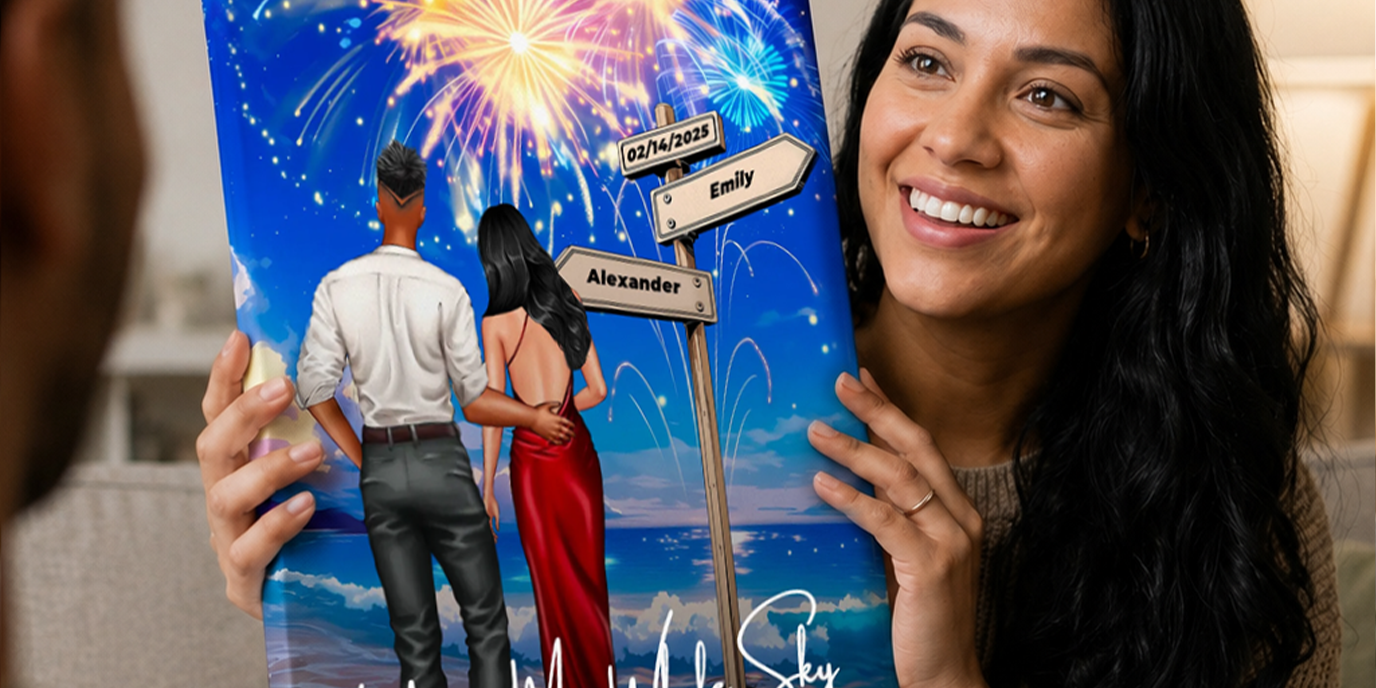 Personalized Couple Canvas Wall Art