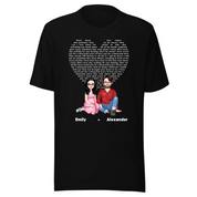 Our Favorite Song — Personalized Couple Portraits with Custom Lyrics Unisex  T-Shirt