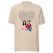 Our Favorite Song — Personalized Couple Portraits with Custom Lyrics Unisex  T-Shirt