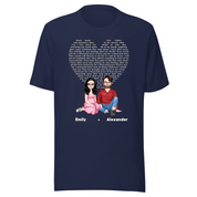 Our Favorite Song — Personalized Couple Portraits with Custom Lyrics Unisex  T-Shirt