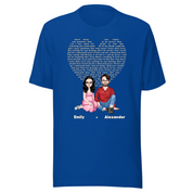 Our Favorite Song — Personalized Couple Portraits with Custom Lyrics Unisex  T-Shirt