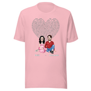Our Favorite Song — Personalized Couple Portraits with Custom Lyrics Unisex  T-Shirt
