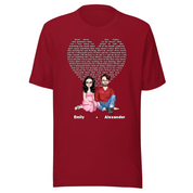 Our Favorite Song — Personalized Couple Portraits with Custom Lyrics Unisex  T-Shirt