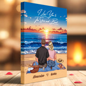 To the Shore and Back — Personalized Couple Canvas