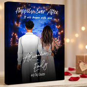 Happily Ever After — Personalized Wedding Couple Canvas