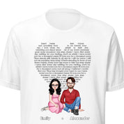 Our Favorite Song — Personalized Couple Portraits with Custom Lyrics Unisex  T-Shirt