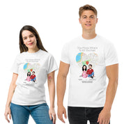 Where It All Began — Personalized Couple Portraits with Custom Location Map Unisex T-Shirt | LOVECOUPLET