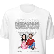 Our Favorite Song — Personalized Couple Portraits with Custom Lyrics Unisex  T-Shirt | LOVECOUPLET
