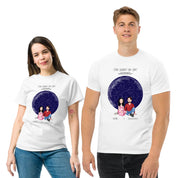 The Night We Met — Personalized Couple Portraits with Custom Star Map Unisex T-Shirt | LOVECOUPLET
