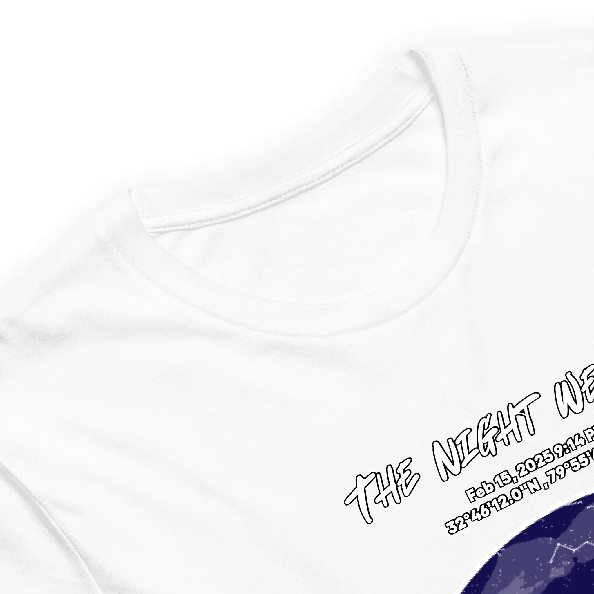 The Night We Met — Personalized Couple Portraits with Custom Star Map Unisex T-Shirt | LOVECOUPLET