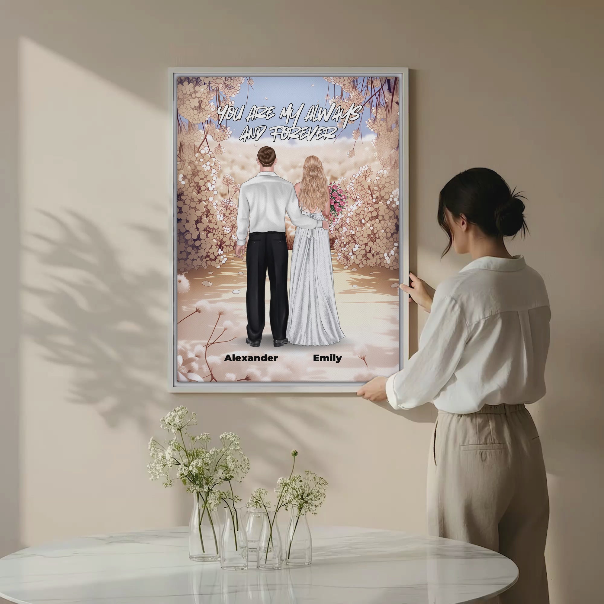 Always and Forever — Personalized Wedding Couple Canvas
