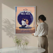 The Night We Met — Personalized Couple Canvas with Custom Star Map