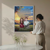 All Along It Was You — Personalized Couple Portrait Canvas with Custom Lyrics