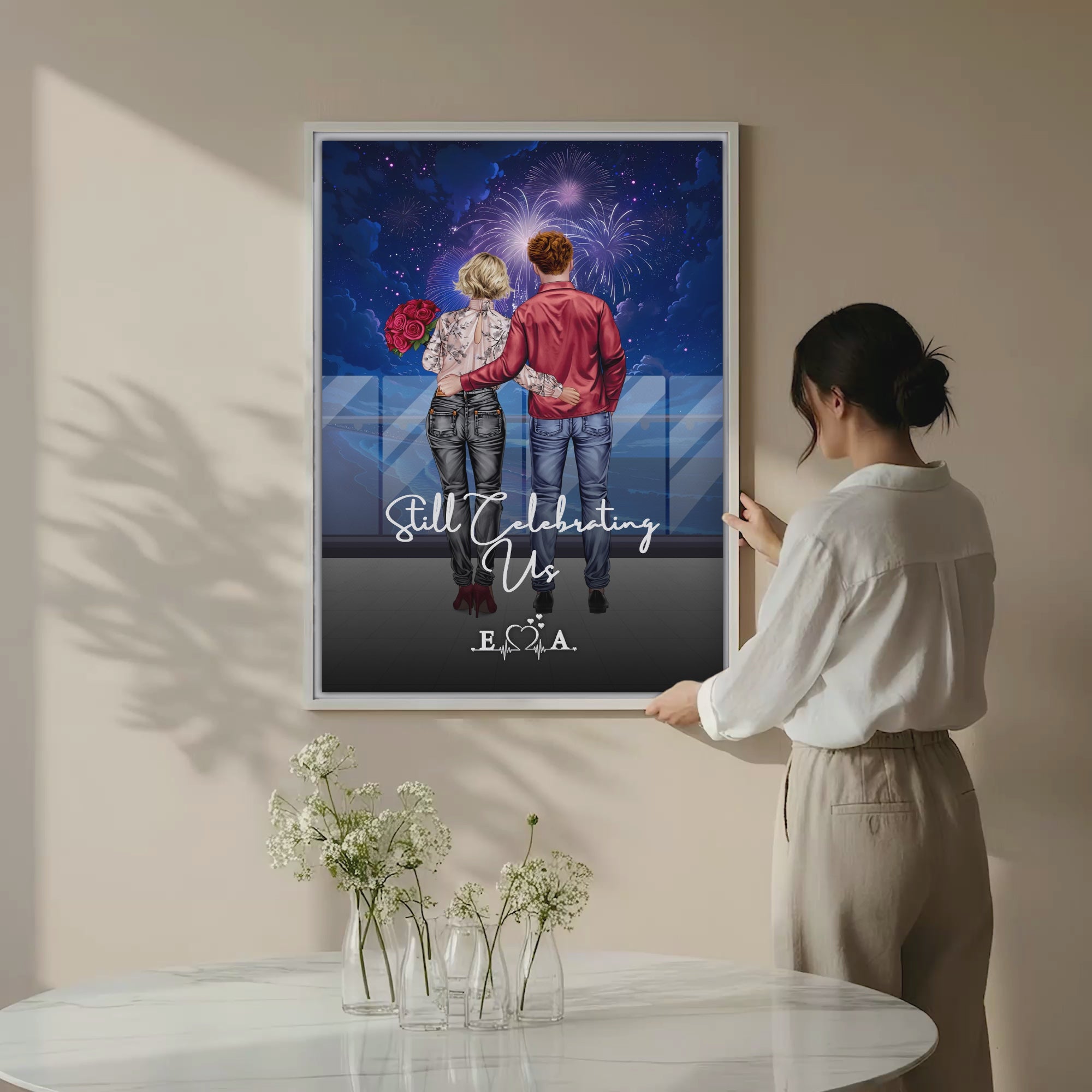 Still Celebrating Us — Personalized Couple Canvas