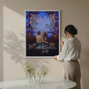 Our Song Under the Stars — Personalized Couple Canvas with Custom Lyrics
