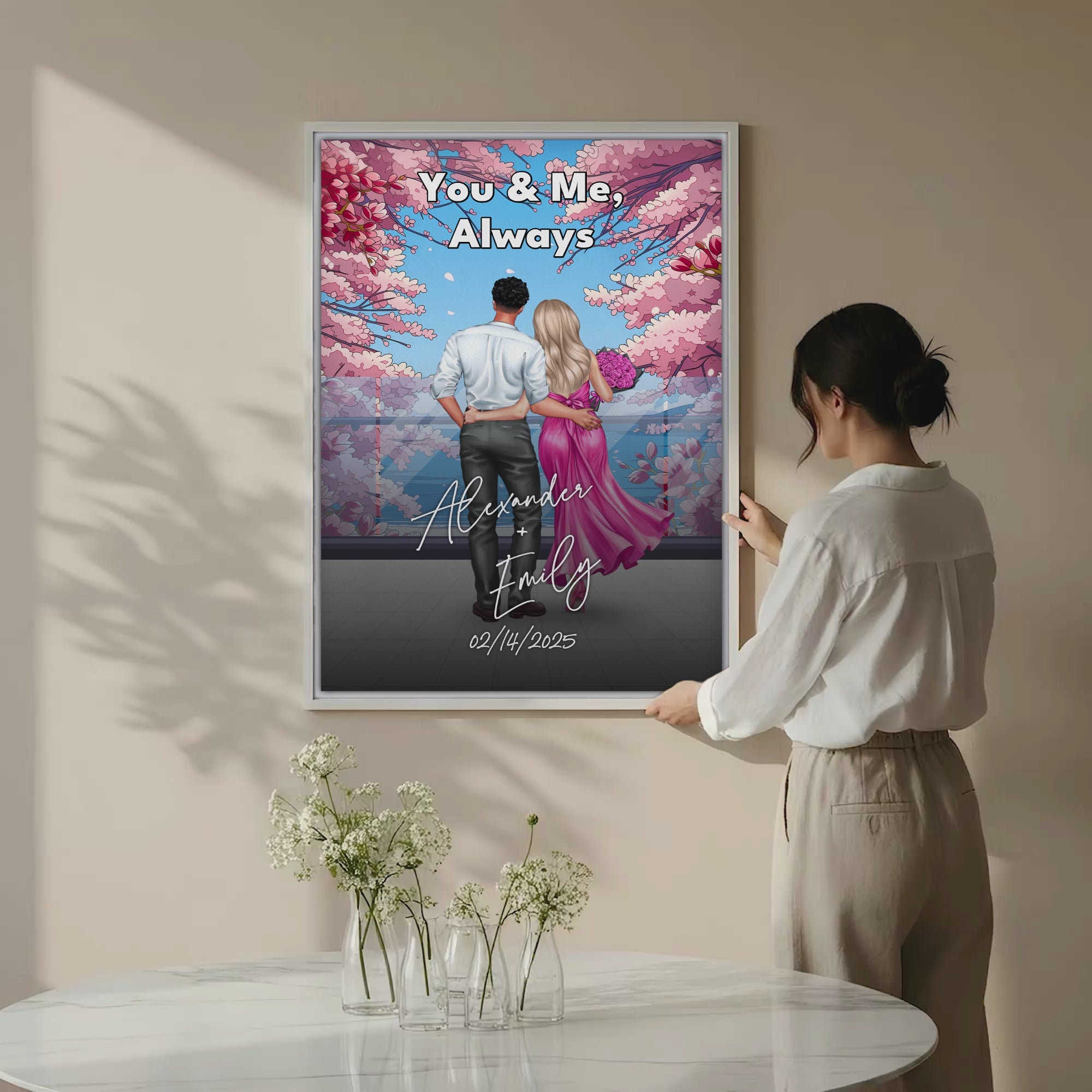 You & Me, Always — Personalized Couple Canvas