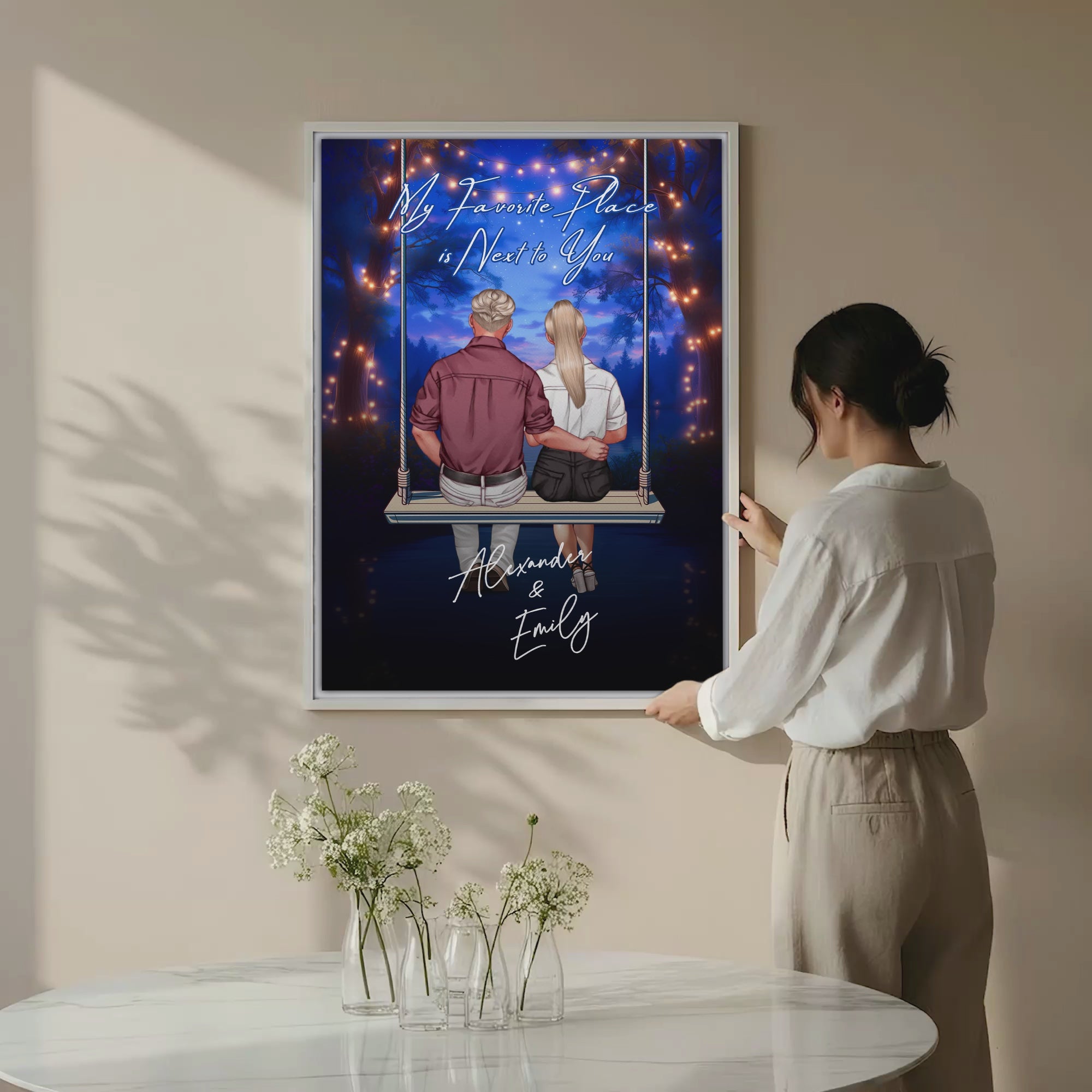 My Favorite Place — Personalized Couple Canvas