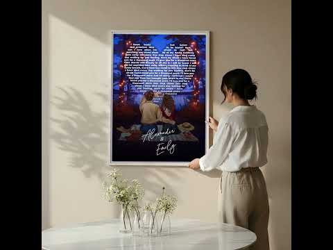 Our Song Under the Stars — Personalized Couple Canvas with Custom Lyrics