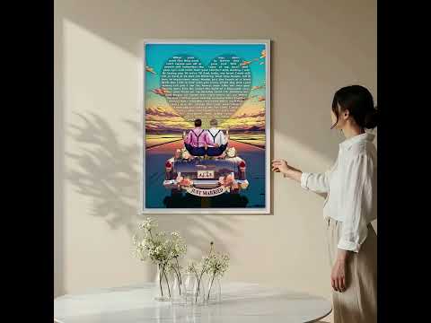 Just Married — Personalized Wedding Couple Canvas with Custom Lyrics