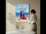 My Favorite Place Is Wherever You Are — Personalized Couple Canvas with Custom Location Map