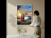All Along It Was You — Personalized Couple Portrait Canvas with Custom Lyrics