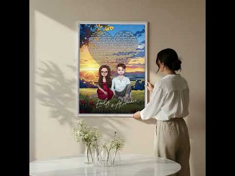 All Along It Was You — Personalized Couple Portrait Canvas with Custom Lyrics
