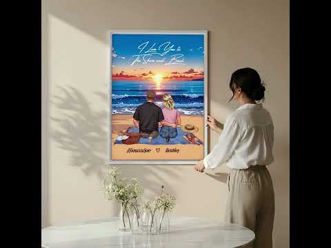 To the Shore and Back — Personalized Couple Canvas
