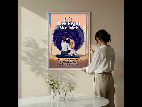 The Night We Met — Personalized Couple Canvas with Custom Star Map